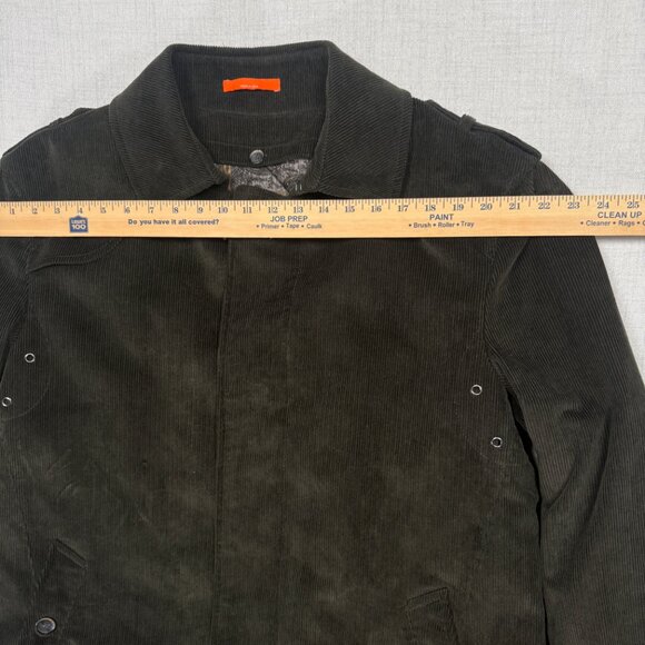 Tallia Mens Corduroy Coat Olive Green Quilted Lined Jacket Size Chest 47" - Picture 7 of 15